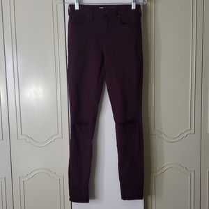 Bullhead Denim Co. Burgundy distressed jeans